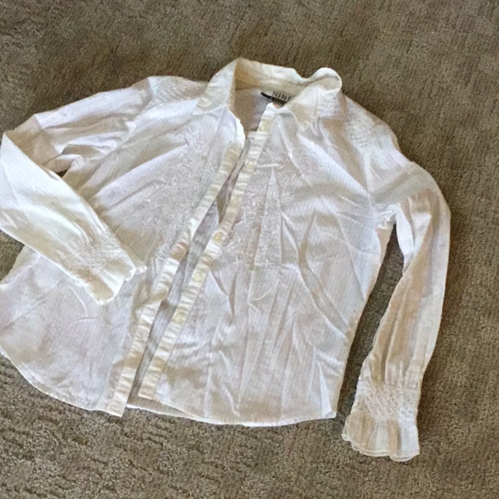 Nine & Company White Blouse Size 14